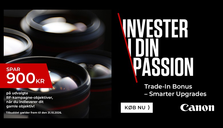 Indlever et gammelt EF-objektiv og spar kr. 900,- p&aring; udvalgte RF-objektiver.
